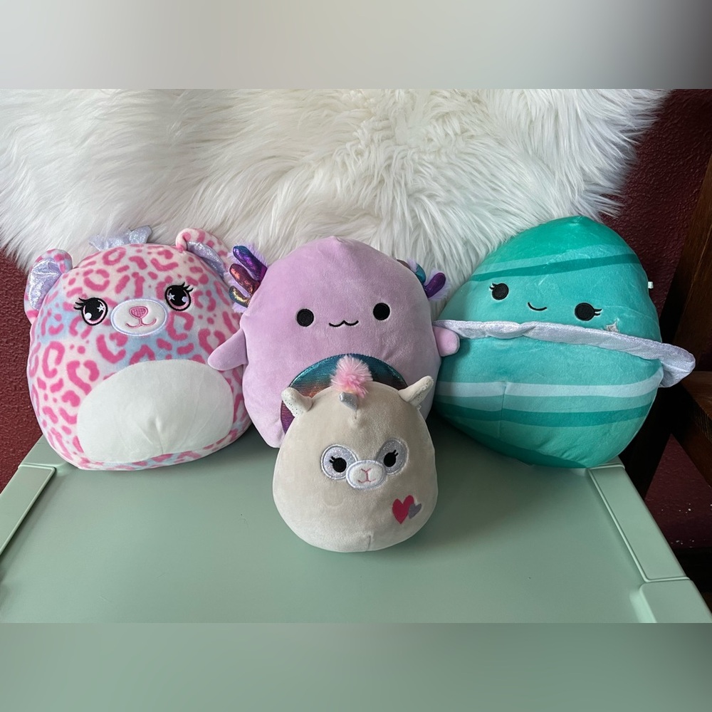 Lot of four squishmallows